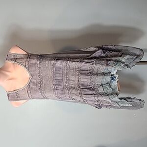 PRETTY ANGEL Lace Floral Layered Tank Top Fairy Grunge XL Lavender Size Medium